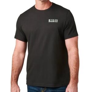 5.11 "Always Be Ready" Black Tshirt American Flag Mountain Landscape Tactical